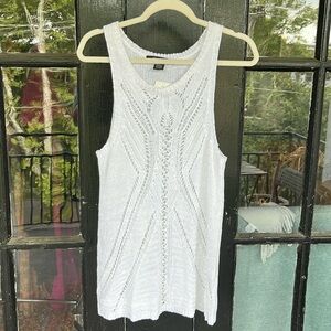 NWT 89th & Madison - White Knit Tank Top - Size XL